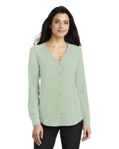 New Hire - Port Authority Ladies Long Sleeve Button-Front Blouse - LW700